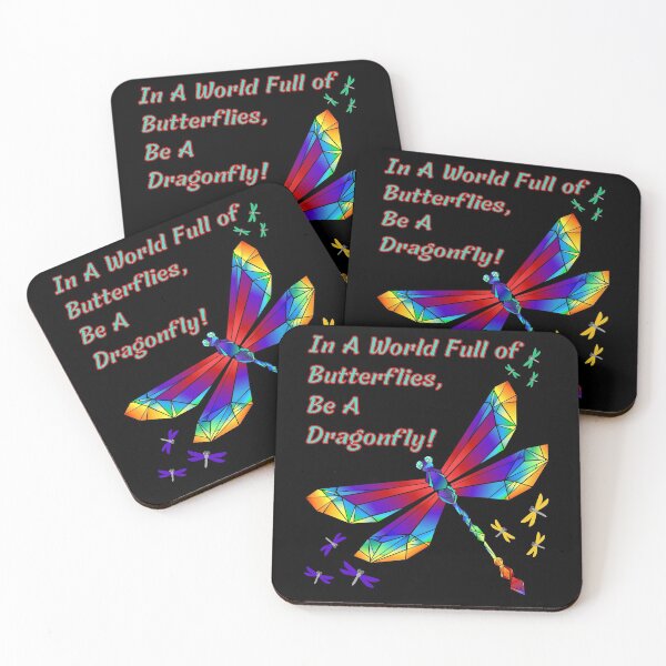 Artikelvorschau, In einer Welt voller Schmetterlinge, sei eine Libelle, Buntes Libellen-Design entworfen und verkauft von Constant Readers.