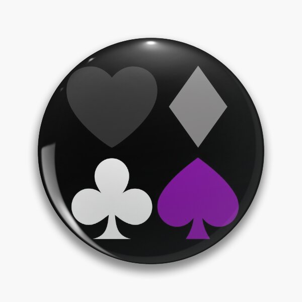 Item preview, Card Suits Square. Asexual Pride designed and sold by Subtle Pride Shop.