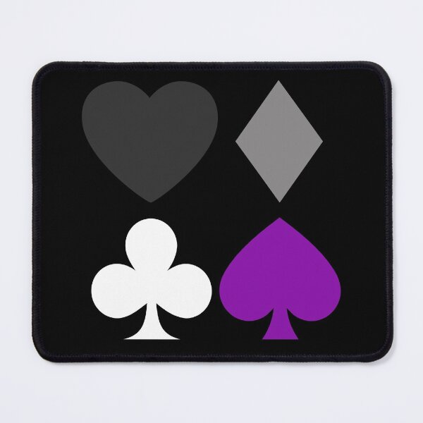 Item preview, Card Suits Square. Asexual Pride designed and sold by Subtle Pride Shop.