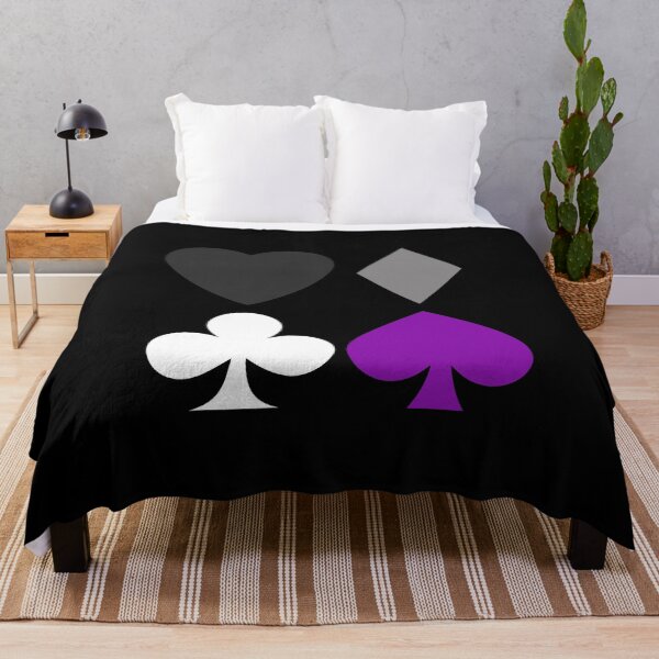 Item preview, Card Suits Square. Asexual Pride designed and sold by Subtle Pride Shop.