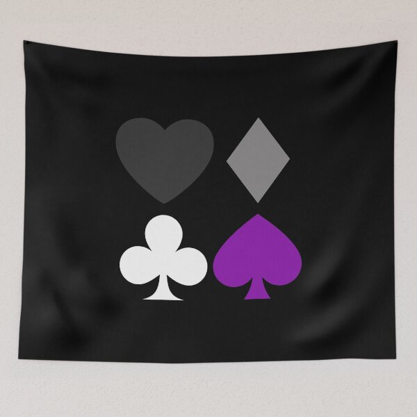 Item preview, Card Suits Square. Asexual Pride designed and sold by Subtle Pride Shop.