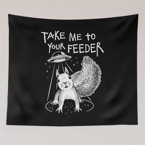 Item preview, Funny Squirrel Lover Gift - Alien Abduction Take Me to Your Leader Pun designed and sold by propellerhead.