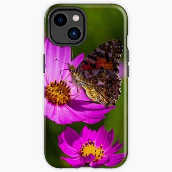 Beautiful butterfly posing the wildflowers iPhone Tough Case