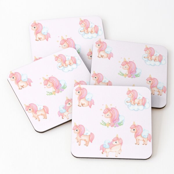 Item preview, Beautiful Unicorn Pastel Rose Flowers Clouds designed and sold by Simplyy  Unique.