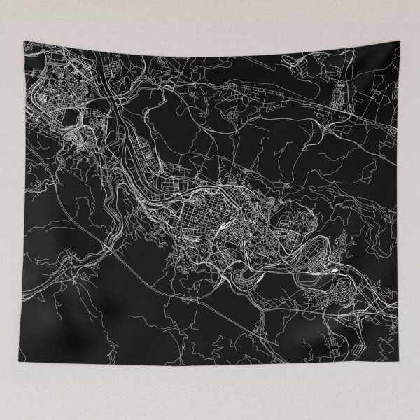 Item preview, Bilbao Black Map designed and sold by multiplicitymap.