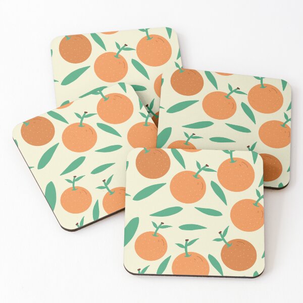 Item preview, Orange and leaves illustrations pattern designed and sold by FashionN5.