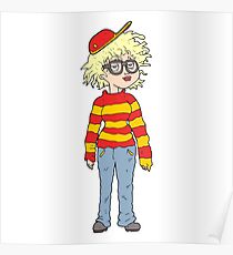cartoon geeky girl Poster