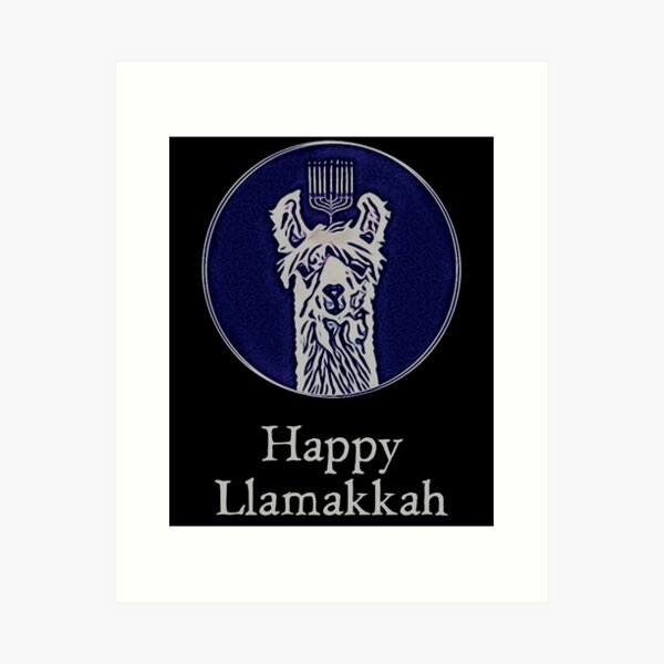 Item preview, Funny Hanukkah, happy Hanukkah, happy Llamakkah designed and sold by The Snarky  Psychologist.