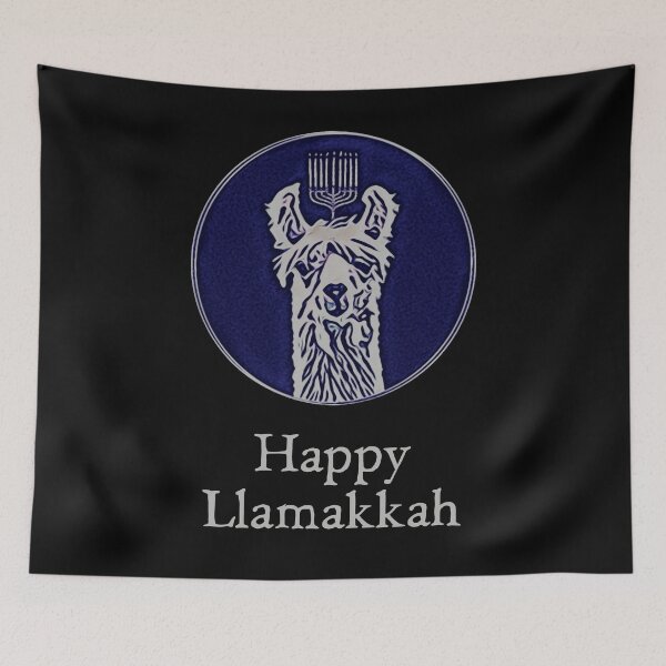Item preview, Funny Hanukkah, happy Hanukkah, happy Llamakkah designed and sold by The Snarky  Psychologist.