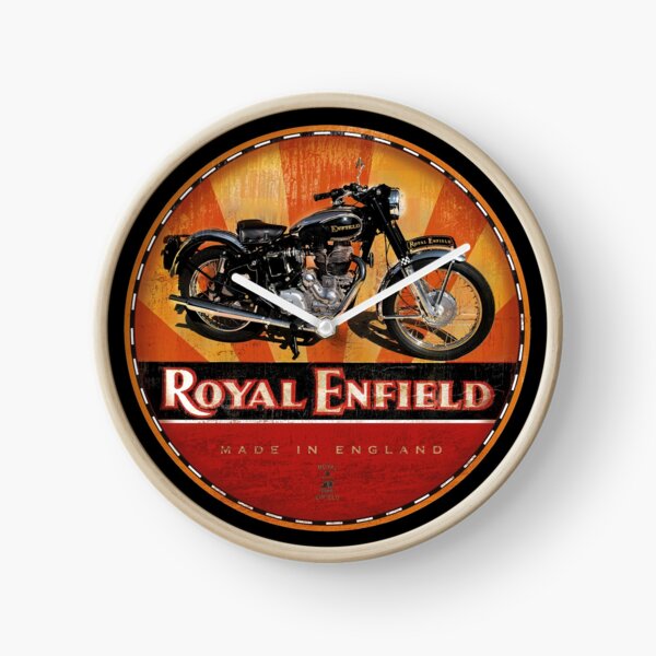 Royal Enfield 500 Bullet Wall Clock Vintage Garage Tin metal sign clock 