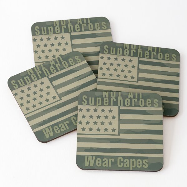 Item preview, Heros don't Wear Capes. They Wear Dog Tags designed and sold by WonderfulHumans.