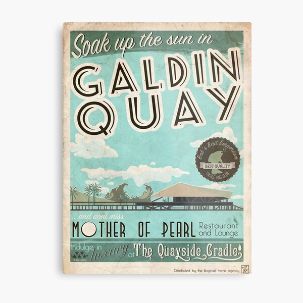 Visit Beautiful Galdin Quay! Metal Print