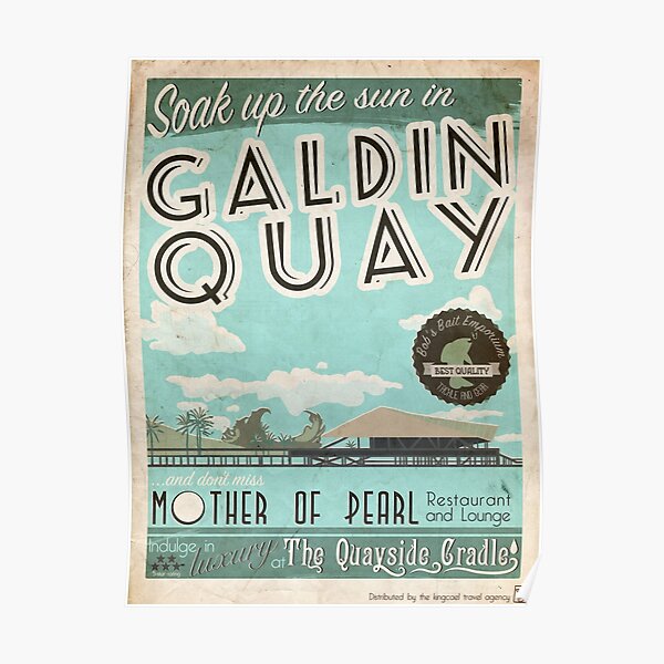 Visit Beautiful Galdin Quay! Poster