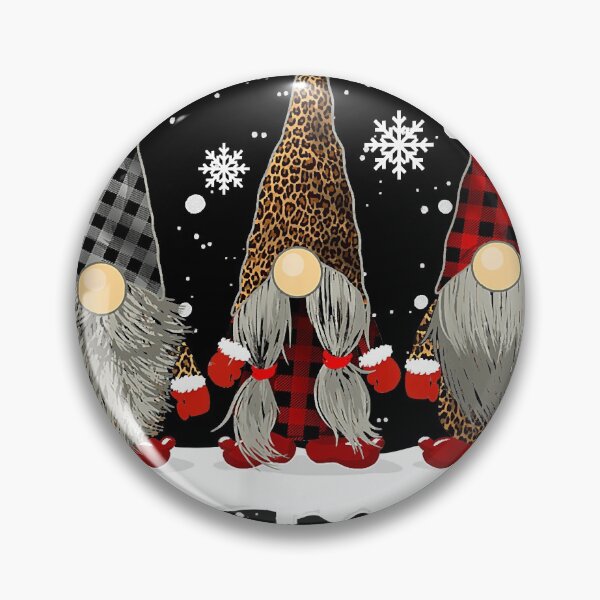 Item preview, Three Gnomes In Leopard Printed Buffalo Plaid Christmas Gift designed and sold by JoelleKey.