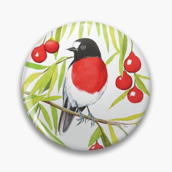 Item preview, Scarlet Robin on Quandong tree designed and sold by PollaPosavec.