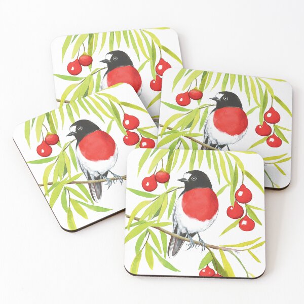 Item preview, Scarlet Robin en el árbol de Quandong designed and sold by PollaPosavec.