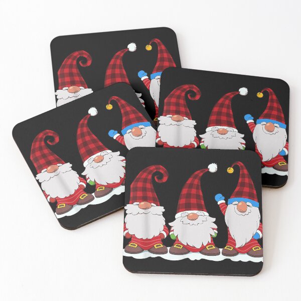 Item preview, Three Gnomes In Red Plaid Hats Gnome Christmas designed and sold by JoelleKey.