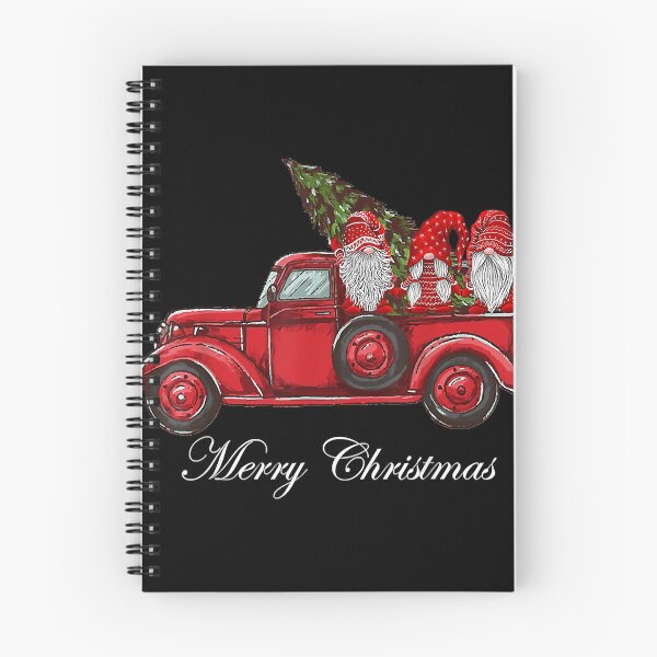 Item preview, Three Gnomes in Red Truck With Merry Christmas Tree designed and sold by JoelleKey.