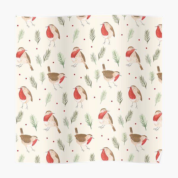 Robin Pattern Poster