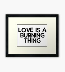 johnny cash ring of fire lyrics country folk rock t shirts Framed Print