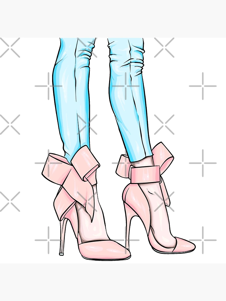 Female Sandals with Heels Drawing. Sketch Vector Illustration Stock Vector  - Illustration of elegant, heel: 95626153