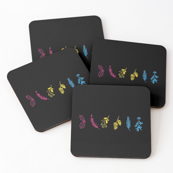 Item preview, Winter Plants Pan Flag Colors. Pansexual Pride designed and sold by Subtle Pride Shop.