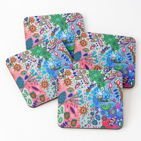 Item preview, LEAVES SEEDS NUTS AND PODS PINK designed and sold by Bev Aisbett.