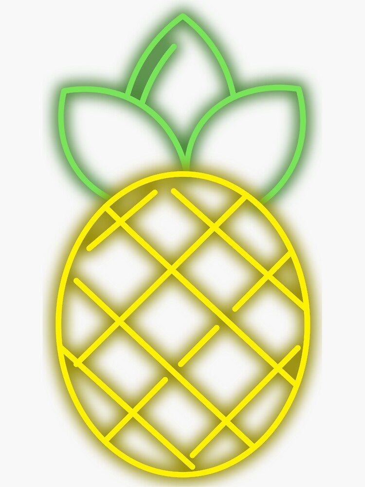 "Pineapple with luck" Sticker by MoonandSun1985 Redbubble
