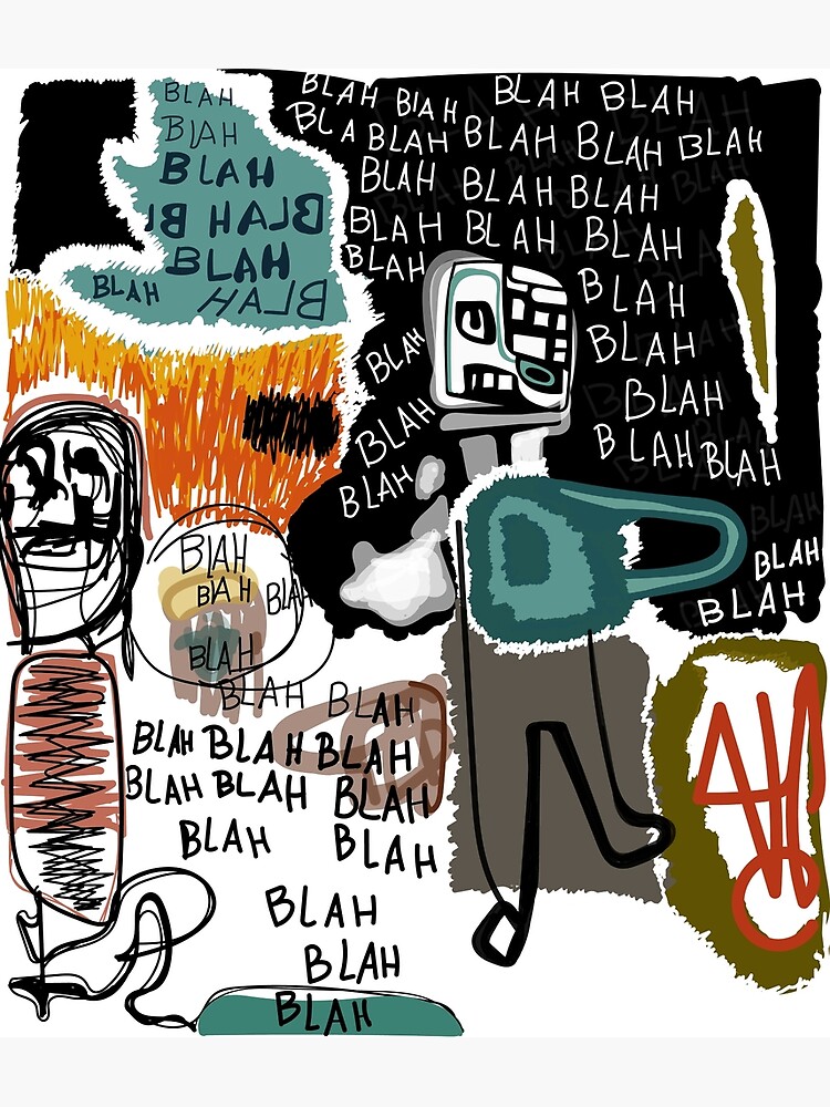 "Bla Bla Bla Portrait " Poster for Sale by MoshyArt | Redbubble
