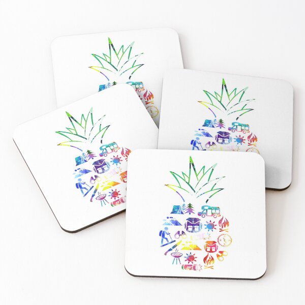Item preview, Camping pineapple watercolor designed and sold by aggiexnjoz.