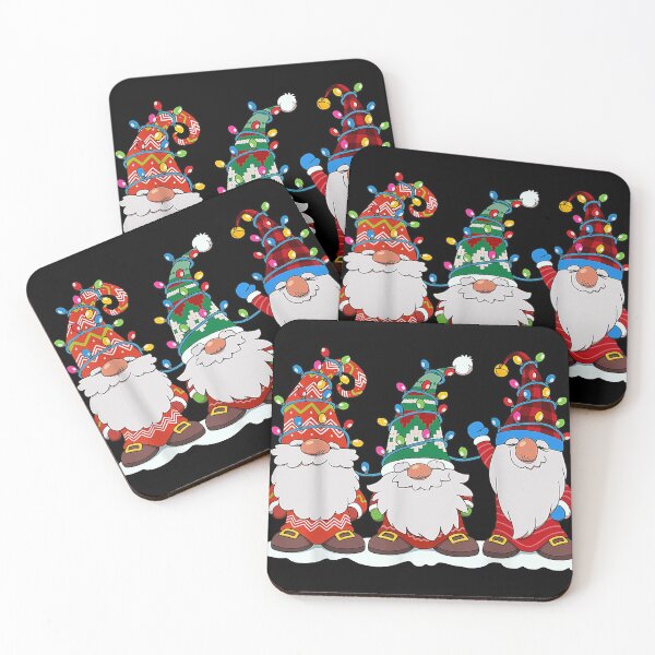 Item preview, Three Gnomes Red Plaid Hat Funny Gnome Christmas Tree Lights designed and sold by JoelleKey.