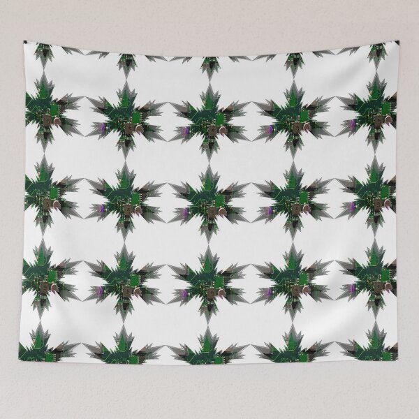 Item preview, Xmas Techie snowflakes star Green & silver  by Iritof designed and sold by iritof.