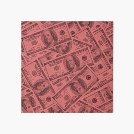 Pink Dollar Bill Pattern Art Board Print for Sale by Dezinix