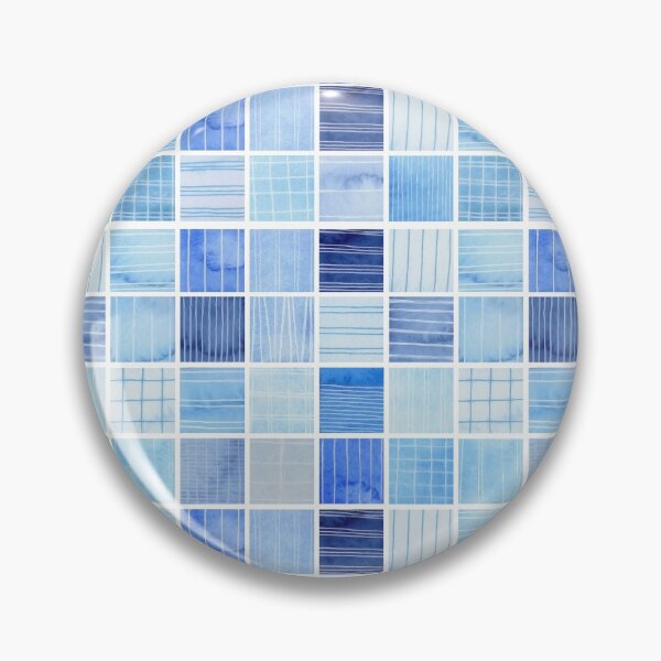 Item preview, Blue Textured Squares on a White Background designed and sold by Faye Maguire.