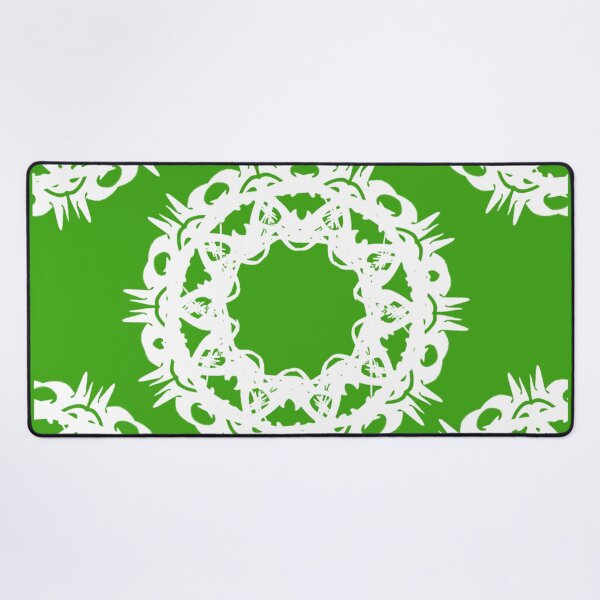 Item preview, Dragon Circle in White on Green designed and sold by AlteredAtelier.