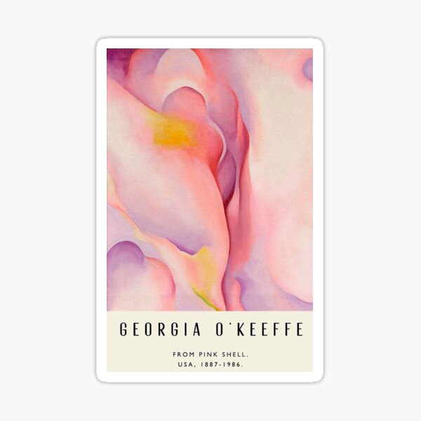 Poster-Georgia O'Keeffe-From Pink shell Sticker