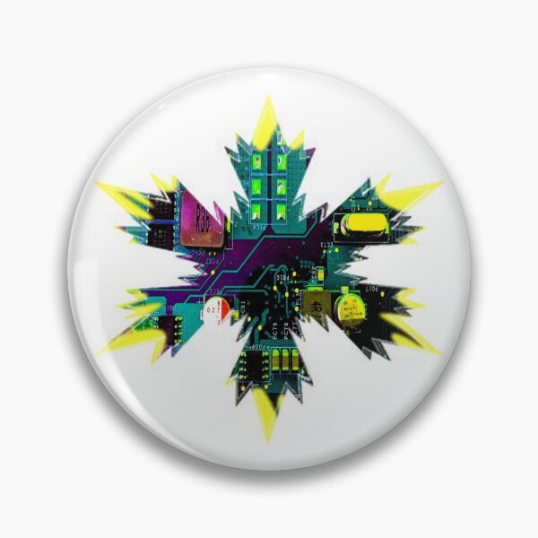 Artikelvorschau, Xmas Techie Snowflakes Star Teal - Gelb von Iritof entworfen und verkauft von iritof.
