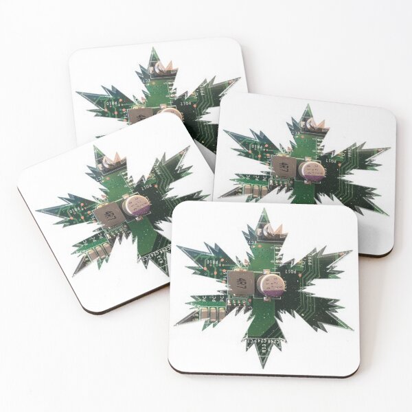 Item preview, Xmas Techie Snowflakes Star Green - plateado de Iritof designed and sold by iritof.