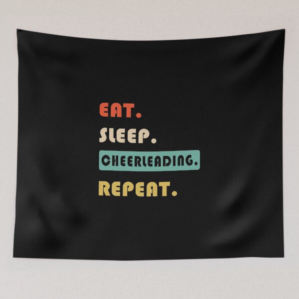 Item preview, EAT SLEEP CHEERLEADING REPEAT designed and sold by lauricecmd.