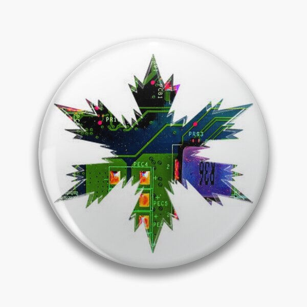 Artikelvorschau, Xmas Techie Snowflakes Star Green -Lila von Iritof entworfen und verkauft von iritof.