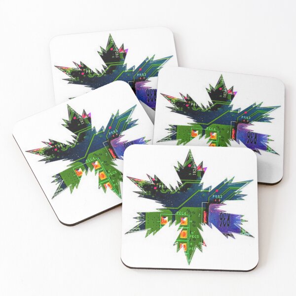 Item preview, Xmas Techie Snowflakes Star Green -Purple by Iritof designed and sold by iritof.