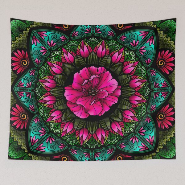 Artikelvorschau, Blumenmandala entworfen und verkauft von Elise O'Conal.