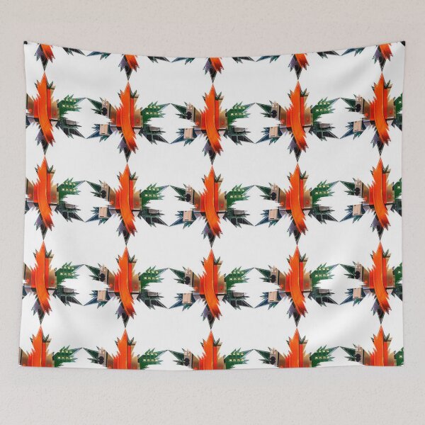 Item preview, Xmas Techie Snowflakes Star Green - Orange by Iritof designed and sold by iritof.