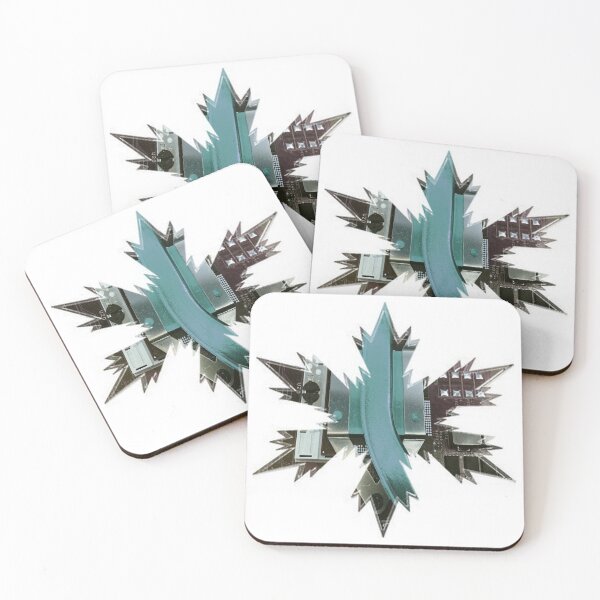 Item preview,  Xmas Techie Snowflakes Star Teal -Metal by Iritof designed and sold by iritof.