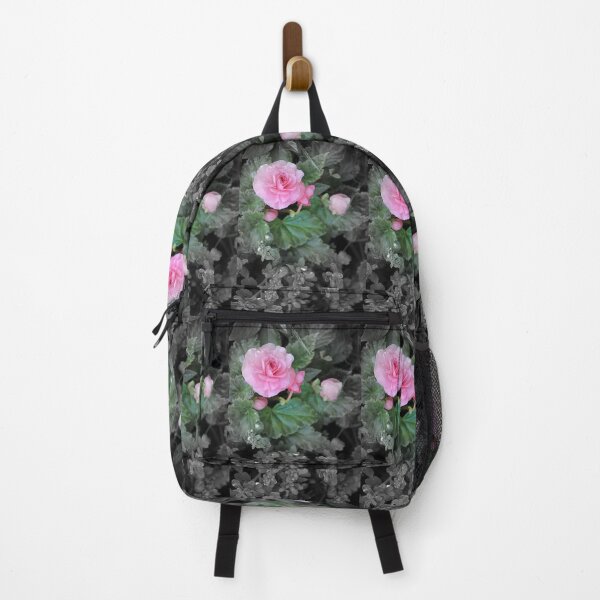 Item preview, Pink Reiger Begonia Flower Focal Black and White designed and sold by JariHawk.