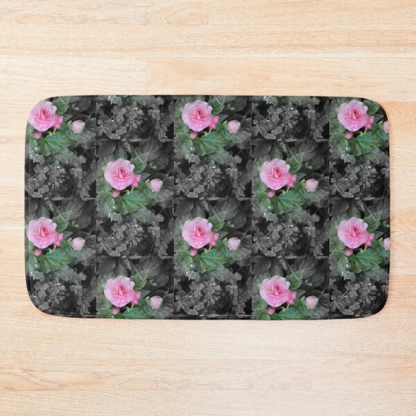 Item preview, Pink Reiger Begonia Flower Focal Black and White designed and sold by JariHawk.