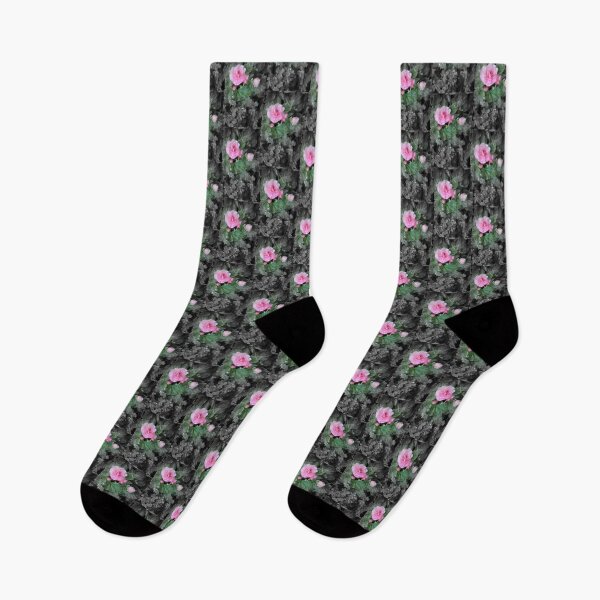 Item preview, Pink Reiger Begonia Flower Focal Black and White designed and sold by JariHawk.