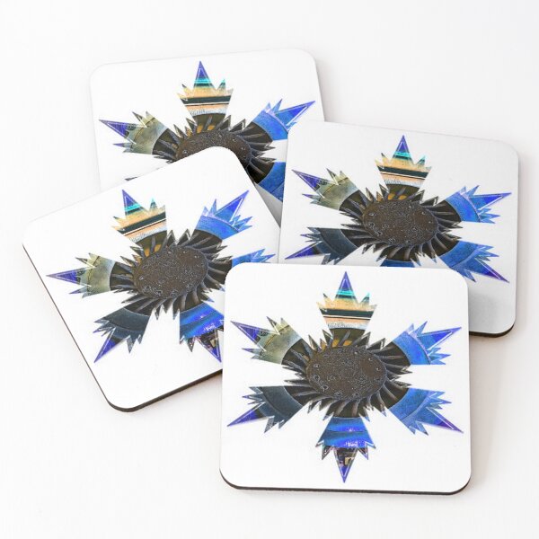 Item preview, Xmas Techie Snowflakes Star Navy-Royal Blue by Iritof designed and sold by iritof.