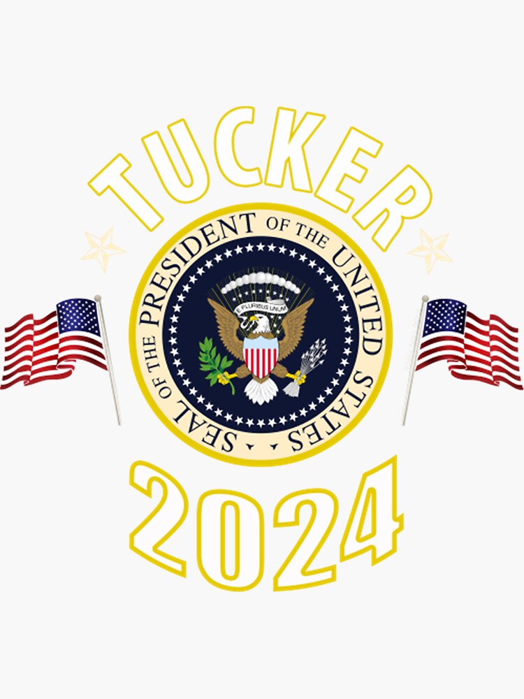 "Tucker for President 2024" Sticker for Sale by Akistefansson Redbubble