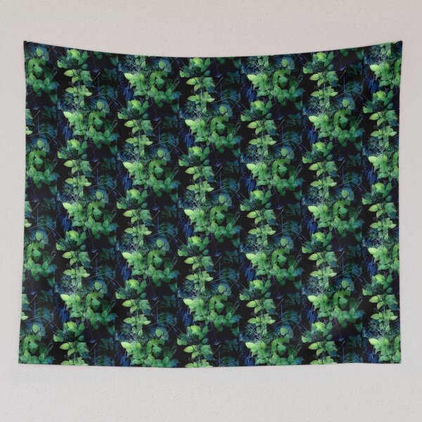 Item preview, Dark Green Simple Greenery Plant Vine Night Time designed and sold by JariHawk.
